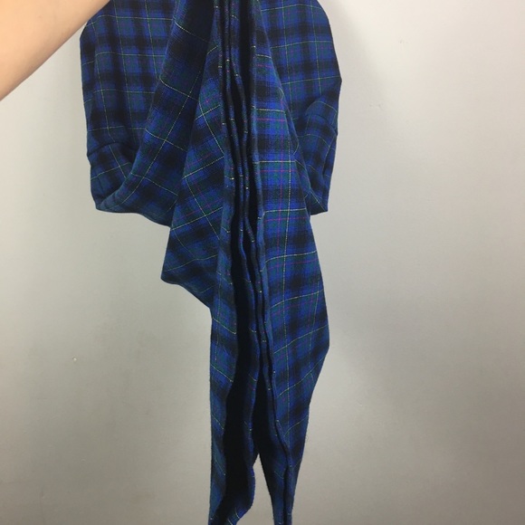 Vintage handmade wool tartan plaid culotte romper - Picture 4 of 9